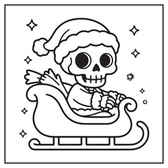 Creepy Kawaii Christmas Coloring Pages