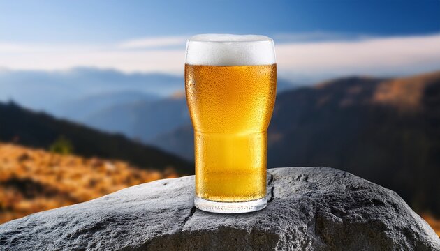 skol beer on aq grey rock outdoors