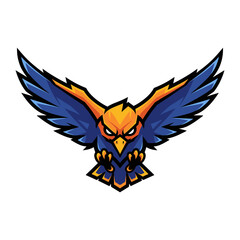 Majestic Owl Silhouette: A striking vector illustration of a powerful owl with outstretched wings, radiating strength, focus, and the untamed spirit of the wild.