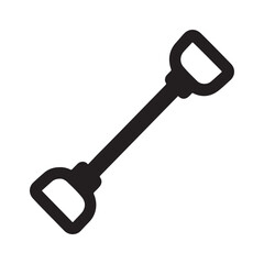 Resistance band silhouette vector icon—perfect for fitness, strength training, and mobility
