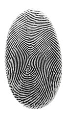 black and white fingerprint isolated on transparent background PNG