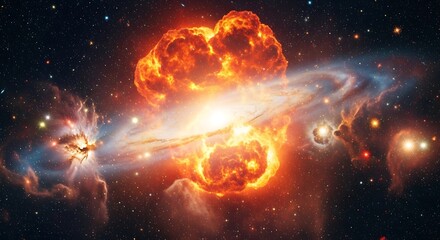 Cosmic Explosion in Space.