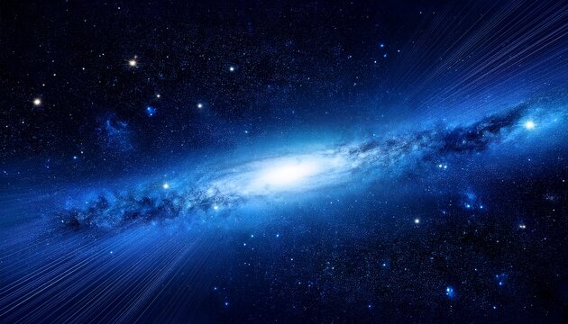 blue galaxy starfield universe astronomy