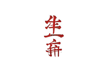 Obraz premium the writing in japanese, with red color, presenting a cultural symbol, a great design, no background