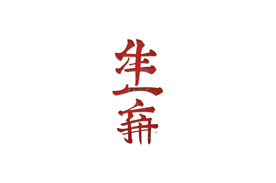 the writing in japanese, with red color, presenting a cultural symbol, a great design, no background