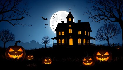 Haunted house at night (1)