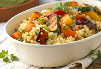 Delicious and Vibrant Israeli Couscous Salad with Vegetables