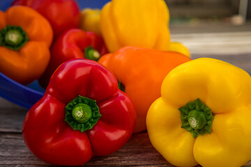 red and yellow peppers