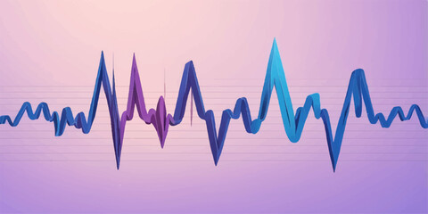 Heartbeat cardiogram pulse on monitor shows a green medical wave graph illustrating a healthy cardio rhythm