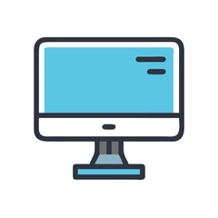 computer monitor with blank screen