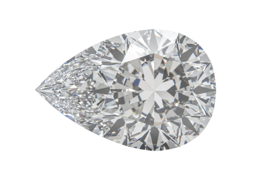 輝く涙型ダイヤモンド 美しいカットと輝き