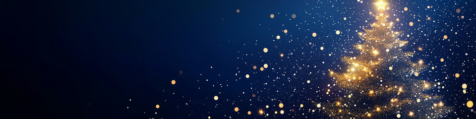 A winter scene with a magical Christmas Tree