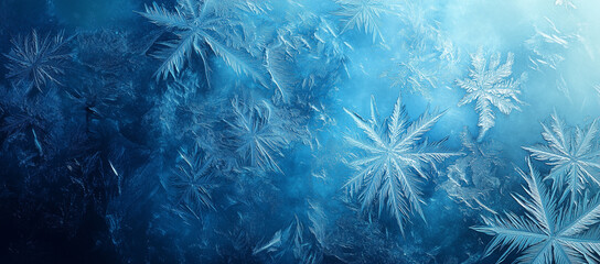 Fototapeta premium Frost background with Copy Space