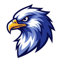 Majestic Eagle Portrait: A strong eagle is presented in a clean and vivid graphic, embodying strength and determination. This is a powerful illustration perfect for symbolizing freedom and strength.