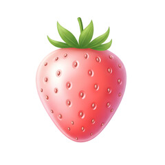 Fototapeta premium Vibrant red strawberry isolated on transparent background healthy sweet fruit food photography fresh transparent background