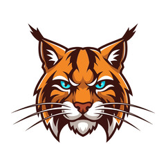 Fierce Lynx Illustration: A striking illustration showcasing the intense gaze of a lynx, its sharp features and bold colors.