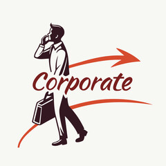 vector illustration of a happy young woman