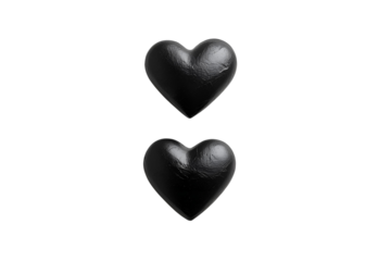 two hearts, with design, creating a strong effect, and displaying a visual look, no background.