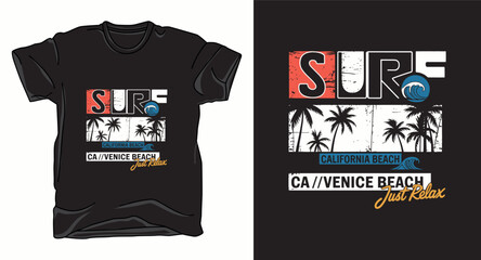 Surfing graphic vector art t-shirt design print
