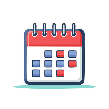 Cartoon style calendar showing dates and planning reminder for schedule tasks