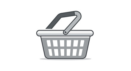 Shopping basket icon with various color options and typography