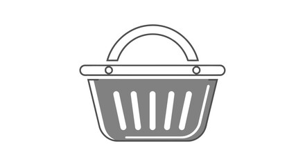 Modern shopping basket icon with clean lines and vibrant colors