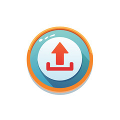 Bright Upload Sign: Vector Icon for Transfers, Submissions, Sending, and Downloads