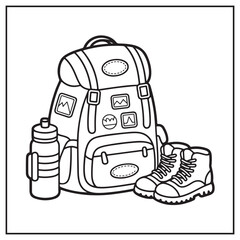 Naklejka premium Summer Coloring Pages