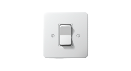 Electrical switch light switch power switch wall switch toggle switch electric switch home lighting control on transparent background