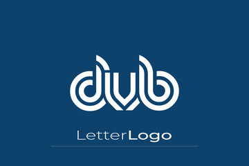 DVB Creative Unique Modern Letter Logo Design. Elegant Monogram Logo Design with Decorative Elements and Typography