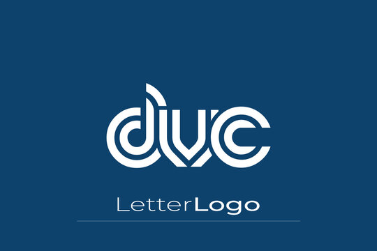 DVC Creative Unique Modern Letter Logo Design. Elegant Monogram Logo Design with Decorative Elements and Typography