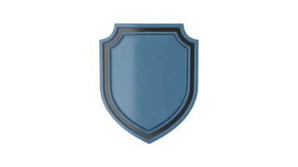 Shield security protection guard safety defense secure badge emblem icon symbol sign assurance 3d render on transparent background