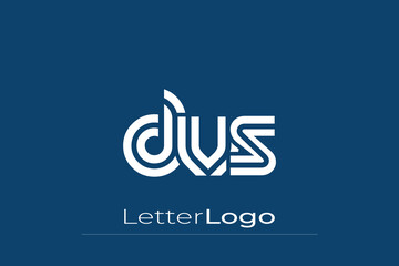 DVS Creative Unique Modern Letter Logo Design. Elegant Monogram Logo Design with Decorative Elements and Typography