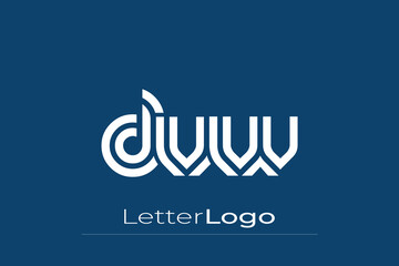 DVW Creative Unique Modern Letter Logo Design. Elegant Monogram Logo Design with Decorative Elements and Typography