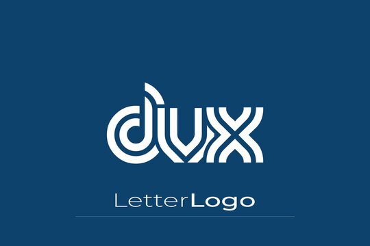DVX Creative Unique Modern Letter Logo Design. Elegant Monogram Logo Design with Decorative Elements and Typography