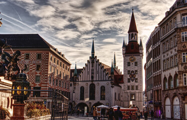 Naklejka premium Altes Rathaus, Old Town Hall in Munich.
