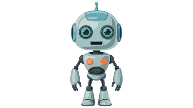 Robot automation ai technology machine learning artificial intelligence future innovation robotics android on transparent background