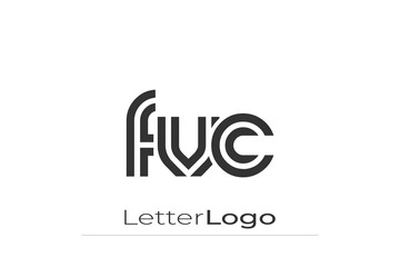 FVC Creative Unique Modern Letter Logo Design. Elegant Monogram Logo Design with Decorative Elements and Typography