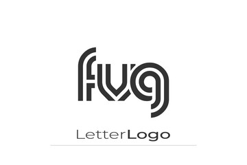 FVG Creative Unique Modern Letter Logo Design. Elegant Monogram Logo Design with Decorative Elements and Typography