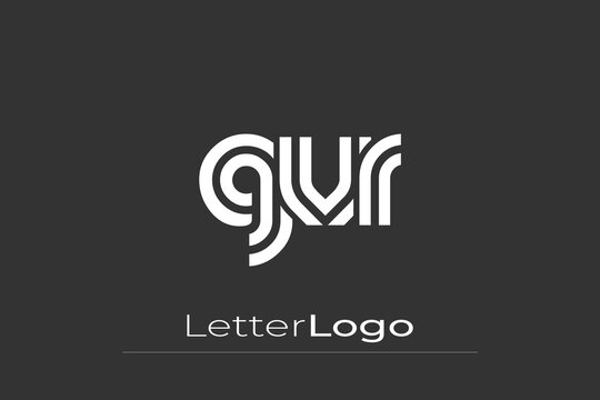 GVR Creative Unique Modern Letter Logo Design. Elegant Monogram Logo Design with Decorative Elements and Typography