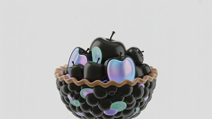 Pink Easter egg in a glass with holiday decoration