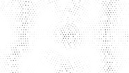Abstract halftone dots wave backdrop with circular gradient monochrome minimal pattern geometric texture optical art mesh design for banners posters web and presentations