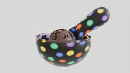 Colorful spoons arranged on a white background with two spoons visible