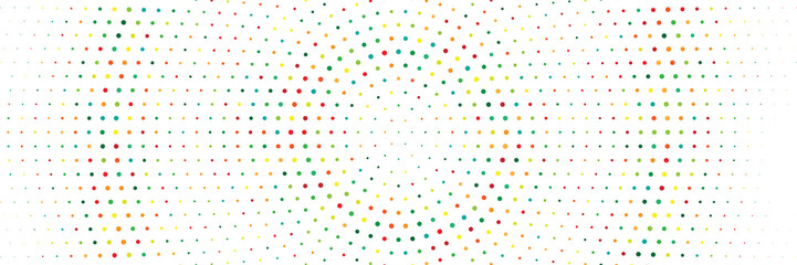 Abstract geometric halftone pattern with colorful triangle pixel shapes in red green yellow and orange modern digital texture retro pop art dotted background design wallpaper