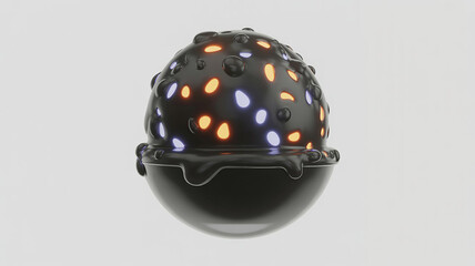 Easter egg decorated with ribbon and crown in vector illustration style