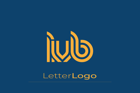 LVB Creative Unique Modern Letter Logo Design. Elegant Monogram Logo Design with Decorative Elements and Typography