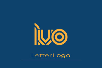 LVO Creative Unique Modern Letter Logo Design. Elegant Monogram Logo Design with Decorative Elements and Typography