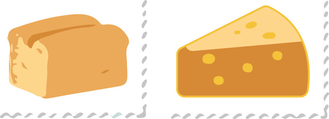 vector illustration of cheese