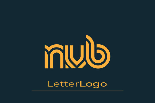 NVB Creative Unique Modern Letter Logo Design. Elegant Monogram Logo Design with Decorative Elements and Typography