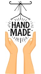 Hands holding a handcrafted label